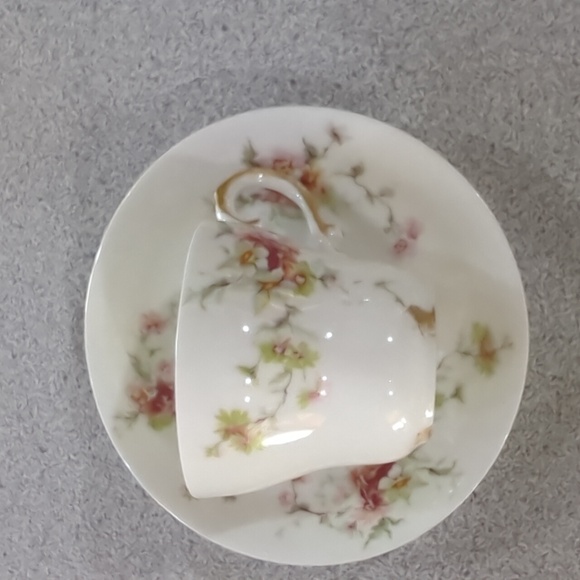 Theodore Havilland Limoges France demitasse cup and saucer floral - Picture 2 of 7